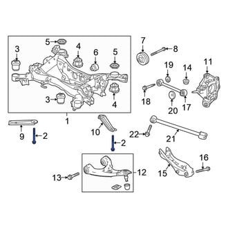 Honda OE - Front Suspension Crossmember Bolt