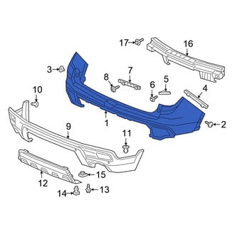 Honda OE - Rear Upper Bumper Cover