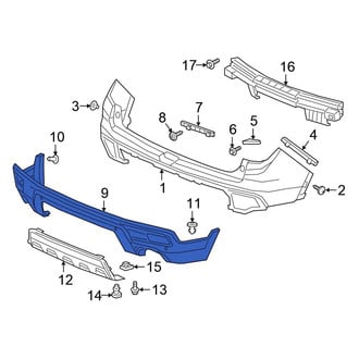 Honda OE - Rear Upper Bumper Cover
