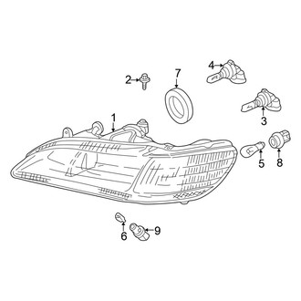 Honda OE - Front Lamps - Headlamp Components (Sedan)