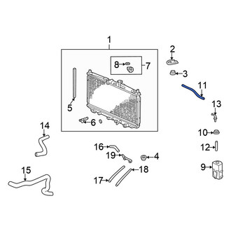 Honda OE - Engine Coolant Reservoir Hose