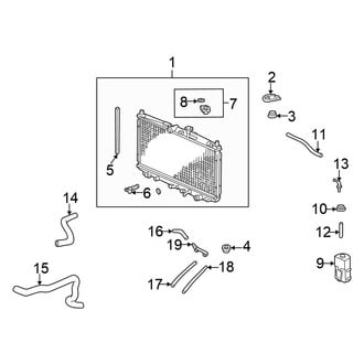 Honda OE - Cooling - Radiator & Components (Sedan 2.3L)