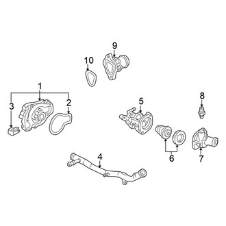 Honda OE - Cooling - Water Pump (DX / EX / LX / SE / Value Package Sedan 2.3L)