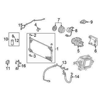 Honda OE - Air Conditioner & Heater - Condenser, Compressor & Lines (Sedan 3.0L)