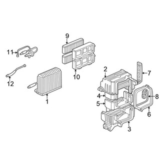 Honda OE - Air Conditioner & Heater - Evaporator Components (USA Only), (EX Sedan 3.0L)