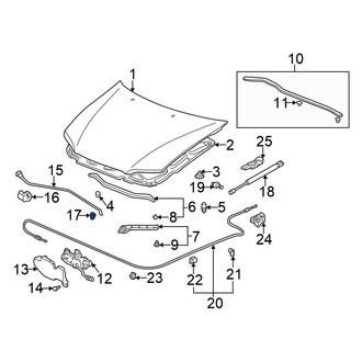 Honda OE - Hood Prop Rod Grommet