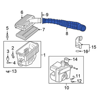 Honda OE - Rear Engine Air Intake Hose