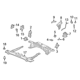 Honda OE - Engine / Transaxle - Engine & Transmission Mounting (Sedan 2.3L Automatic Tr)