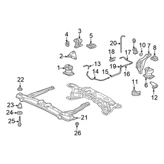 Honda OE - Engine / Transaxle - Engine & Transmission Mounting (Sedan 3.0L)