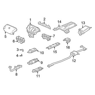 Honda OE - Exhaust System - Exhaust Components (With Low or Ultra Low Emissions), (F23A1 Engine)