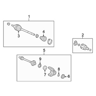 Honda OE - Front Suspension - Drive Axles (Sedan 2.3L)