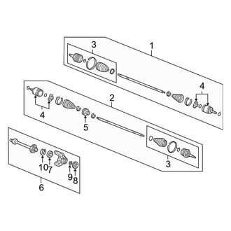 Honda OE - Front Suspension - Drive Axles (USA Built), (Sedan 2.3L)
