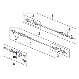 Honda OE - Front CV Axle Shaft Carrier Bearing