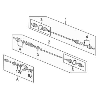 Honda OE - Front Suspension - Drive Axles (Japan Built), (Sedan 2.3L)