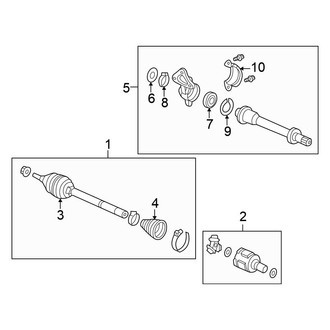 Honda OE - Front Suspension - Drive Axles (Sedan 3.0L)