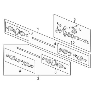 Honda OE - Front Suspension - Drive Axles (Sedan 3.0L)