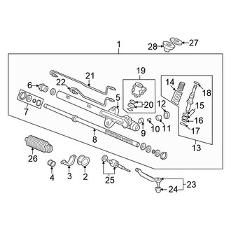 Honda OE - Steering Gear & Linkage (Sedan 2.3L)