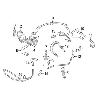 Honda OE - Steering Gear & Linkage - Pump & Hoses (Sedan 2.3L)