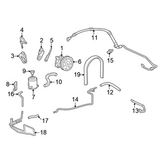 Honda OE - Steering Gear & Linkage - Pump & Hoses (Sedan 3.0L)