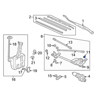 Honda OE - Left Wiper Linkage Seal