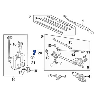 Honda OE - Front Windshield Washer Nozzle