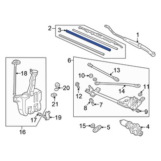 Honda OE - Right Wiper Blade Refill
