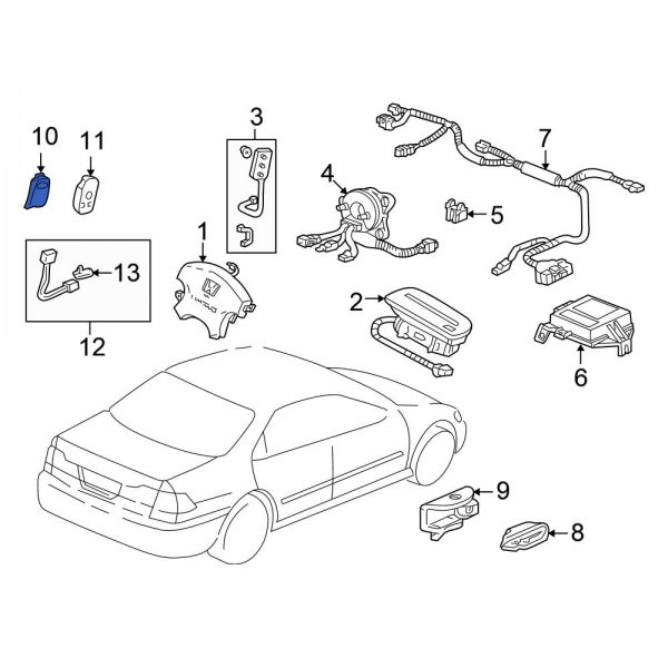 Honda OE 81334S87A73 Air Bag Seat Sensor Mat