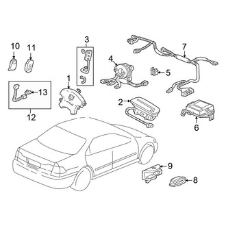 Honda OE - Restraint Systems - Air Bag Components (With Side Air Bag), (Sedan)