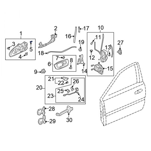 Door Lock Operating Rod Bushing