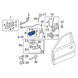 Honda OE - Front Left Inner Interior Door Handle