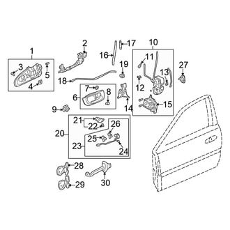 Honda OE - Front Door - Lock & Hardware (Sedan)