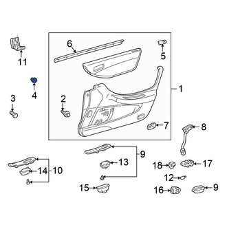 Honda OE - Inner Interior Door Handle Grommet