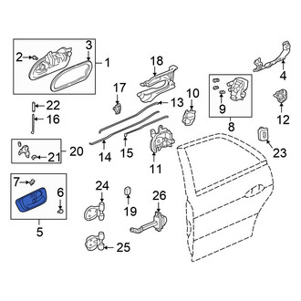 Honda OE - Front Left Inner Interior Door Handle