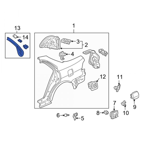 Body C-Pillar Molding