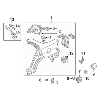 Honda OE - Quarter Panel & Components (Sedan)