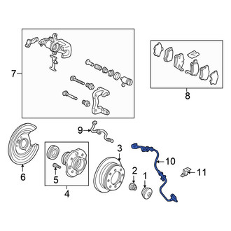 Honda OE - Rear Left ABS Wheel Speed Sensor