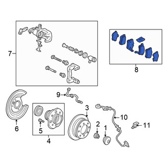 Honda OE - Rear Disc Brake Pad Set