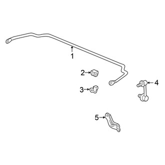 Honda OE - Rear Suspension - Stabilizer Bar & Components (Sedan)