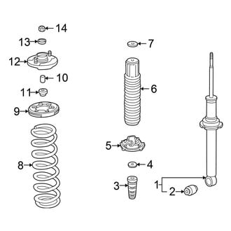 Honda OE - Rear Suspension - Struts & Components (USA Only), (Sedan)