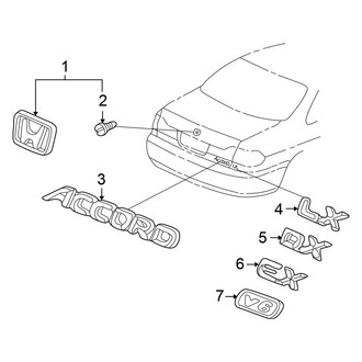 Honda OE - Trunk Lid - Exterior Trim (Sedan)