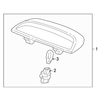 Honda OE - Rear Lamps - High Mounted Stop Lamp (Factory Installed), (Sedan)