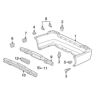 Honda OE - Rear Bumper - Bumper & Components (Sedan)