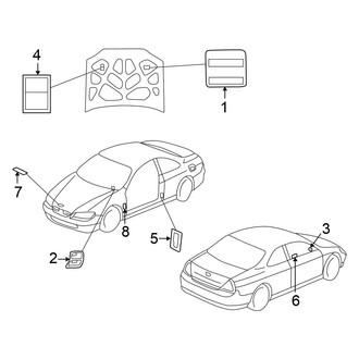 Honda OE - Information Labels - Labels (Coupe 2.3L / 3.0L)