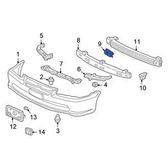 Honda OE - Front Bumper Impact Absorber Bracket