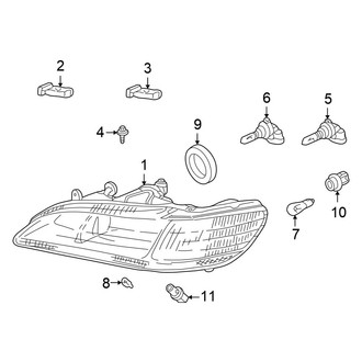Honda OE - Front Lamps - Headlamp Components (Coupe)