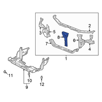 Honda OE - Front Hood Latch Support