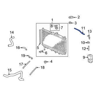 Honda OE - Engine Coolant Reservoir Hose