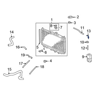 Honda OE - Engine Coolant Reservoir Hose Adapter