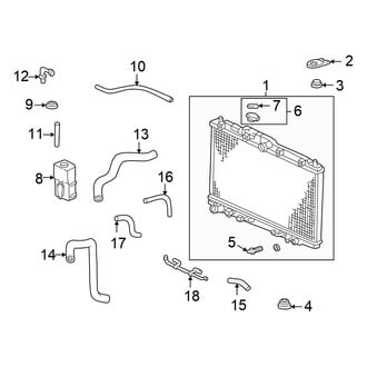 Honda OE - Cooling - Radiator & Components (Coupe 3.0L)