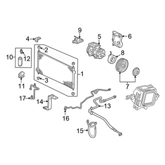 Honda OE - Air Conditioner & Heater - Condenser, Compressor & Lines (Coupe 2.3L)